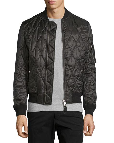 burberry quilted bomber jacket mens|Burberry quilted jacket men.